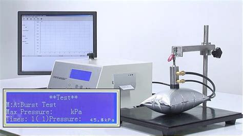 seal burst strength test of flexible food packages|packaging seal testing.